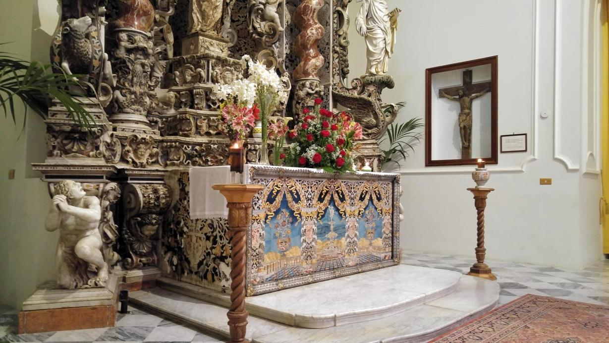 Santuario de Gibilmanna - Detalle altar barroco