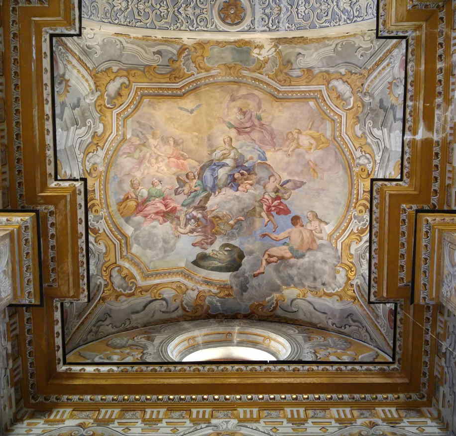 Sant'Anna della Misericordia - la bóveda del brazo izquierdo del transepto