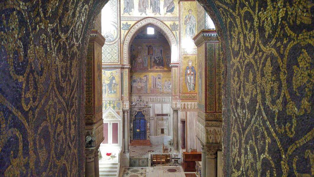 Museo Diocesano de Monreale - vista del interior de la Catedral desde la primera planta