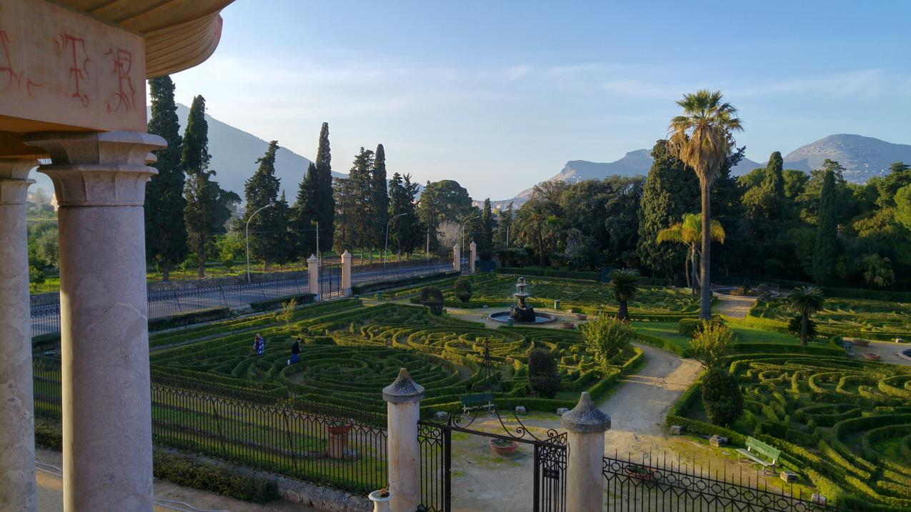 Palazzina Cinese - vista Jardín Italiano desde segunda planta