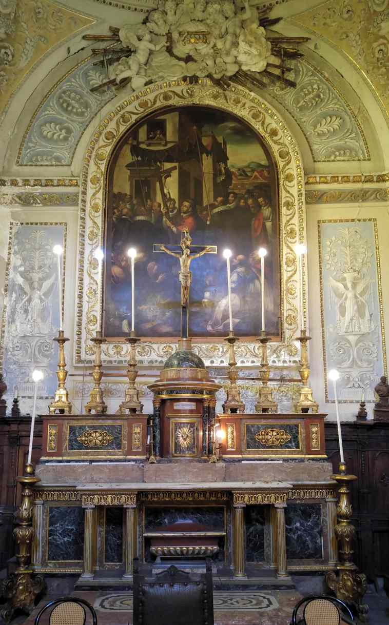 Iglesia de San Antonio Abate - altar mayor y cuadro de altar