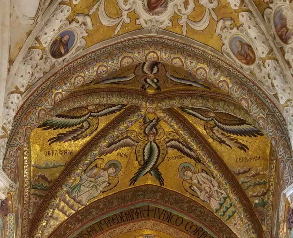 Catedral de Cefalù - Mosaicos bóveda presbiterio Catedral de Cefalù