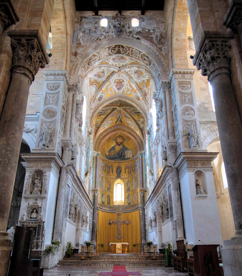 Catedral de Cefalù - conjunto presbiterio-ábside