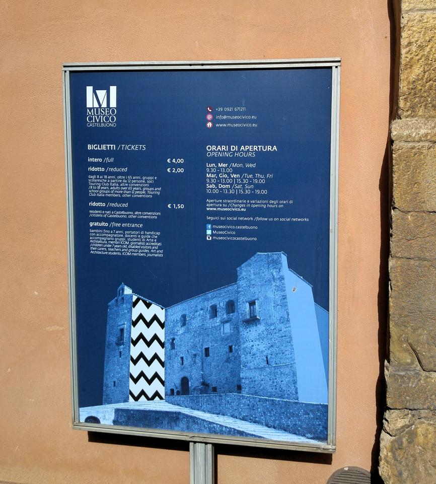 Castillo Ventimiglia - Placa conmemorativa donación reliquia Santa Ana