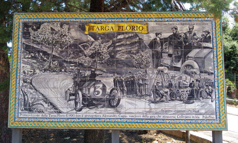 Cerámica conmemorativa de la primera edición de la Targa Florio