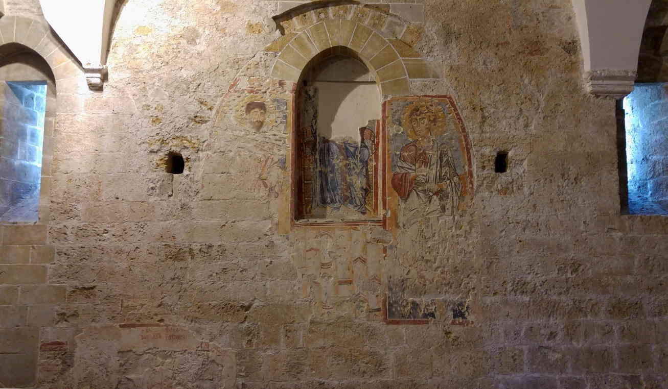 San Giovanni degli Eremiti - fresco de la Virgen con San Juan y San Hermes de Grecia