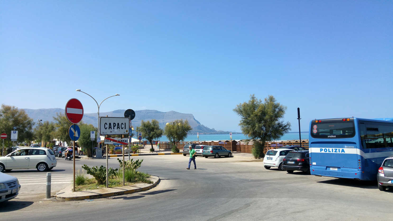 el lindero entre los municipios de Isola della Femmine y Capaci