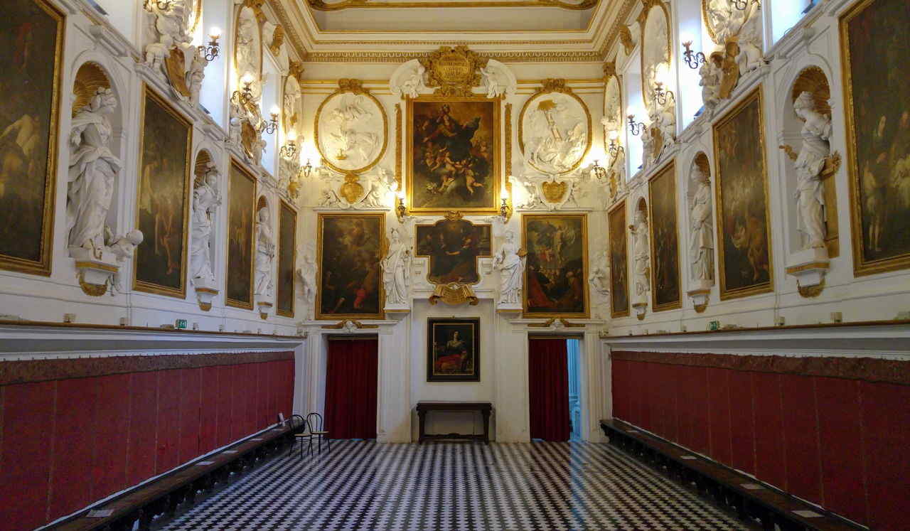 Oratorio de San Domenico - interior y contra-fachada