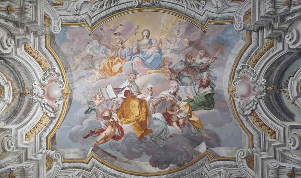 Santa Maria in Valverde - el fresco de la bóveda del sotocoro