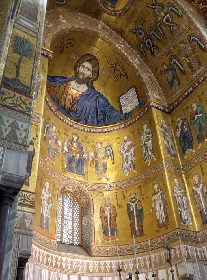 Catedral de Monreale - Cristo Pantocrátor visto desde transepto norte