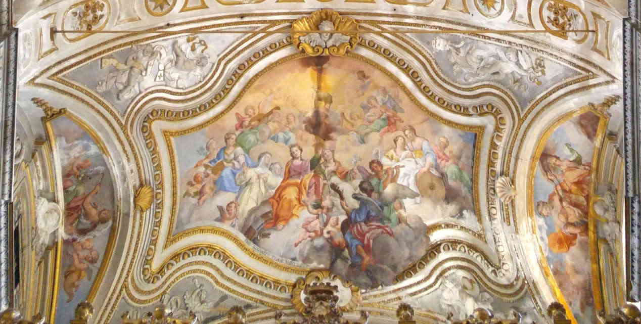 Santa Caterina d'Alessandria - fresco bóveda coro alto pintado por Francesco Sozzi