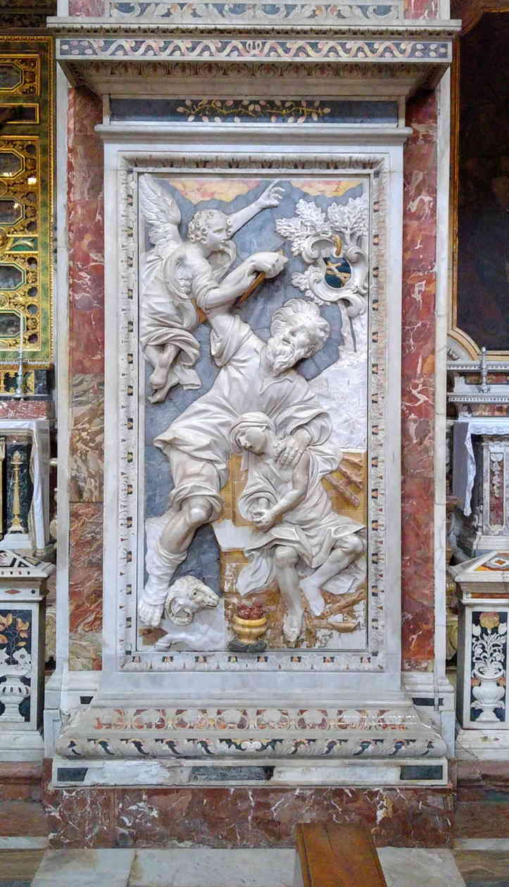 Santa Caterina d'Alessandria - relieve inspirado en Historia de Jonas