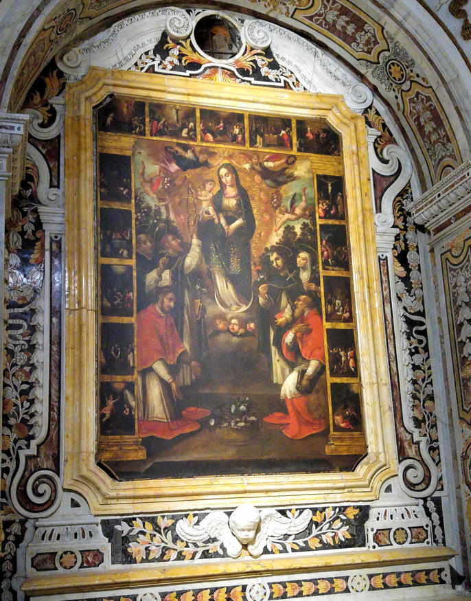 Virgen del Rosario pintada por Giuseppe Salerno