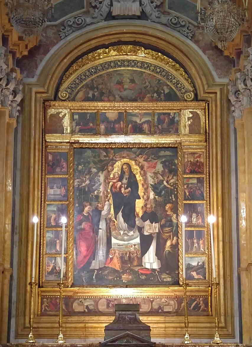 Iglesia de San Domenico - La Virgen entrega el Rosario a Santo Domingo