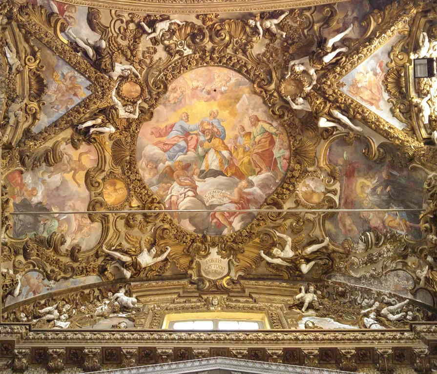 San Giuseppe dei Teatini - ascensión al cielo de San Andrés Avelino